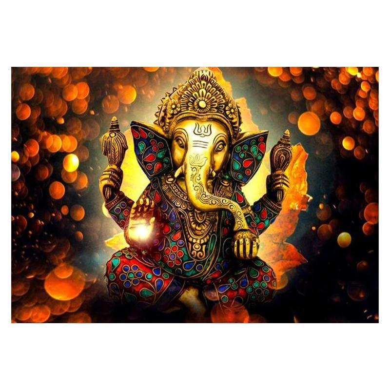 Холст, картины на стене, художественные постеры и принты, индуистские боги, холст, художественные фотографии, Ганеша, художественные постеры, домашний декор 20x30cm